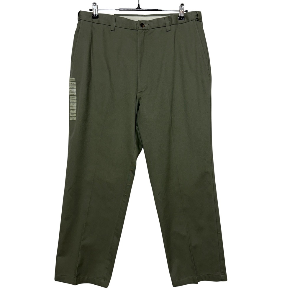 Haggar Pants Men Measures 34X28 Tag 36x29 Green Classic Comfort NEW